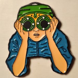 Jurassic Park Night Vision Goggles Enamel Pin Official Movie Collectible Badge